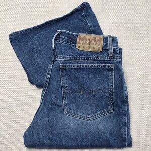 Vintage Mudd Jeans Flared Bell Bottoms 90s Y2K Womens 13 Wide Leg Blue Denim